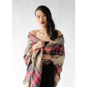 Large Plaid Blanket Scarf